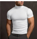 Fitted Turtleneck Casual Shirt-shirts > turtleneck shirts-Laventaire-White-S-Laventaire