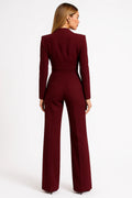 Fitted Wide-Leg Jumpsuit-jumpsuits > wide-leg jumpsuit-Laventaire-Laventaire