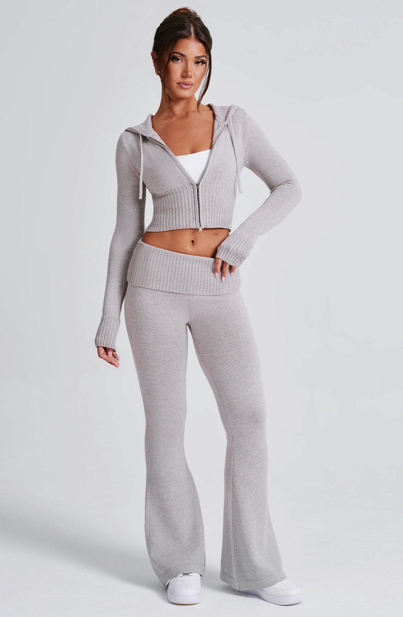 Fitted Wide-Leg Lounge Set-loungewear > lounge set-Laventaire-Laventaire