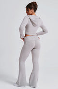 Fitted Wide-Leg Lounge Set-loungewear > lounge set-Laventaire-Laventaire