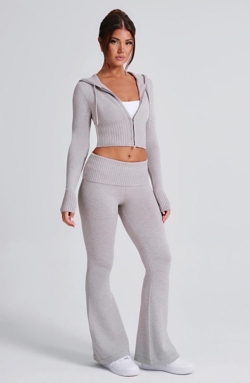 Fitted Wide-Leg Lounge Set-loungewear > lounge set-Laventaire-Laventaire