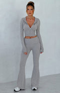 Fitted Wide-Leg Lounge Set-loungewear > lounge set-Laventaire-Laventaire