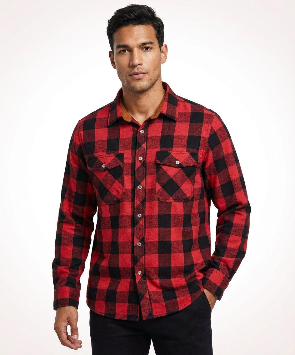 Flannel Casual Shirt-shirts > casual shirts > flannel shirts-Laventaire-Laventaire