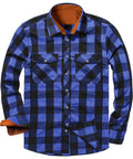 Flannel Casual Shirt-shirts > casual shirts > flannel shirts-Laventaire-Blue-S-Laventaire