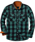Flannel Casual Shirt-shirts > casual shirts > flannel shirts-Laventaire-Dark Green-S-Laventaire