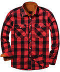 Flannel Casual Shirt-shirts > casual shirts > flannel shirts-Laventaire-Red-S-Laventaire