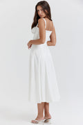 Flared Skirt Midi Dress-dresses > midi dress-Laventaire-Laventaire
