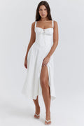 Flared Skirt Midi Dress-dresses > midi dress-Laventaire-Laventaire