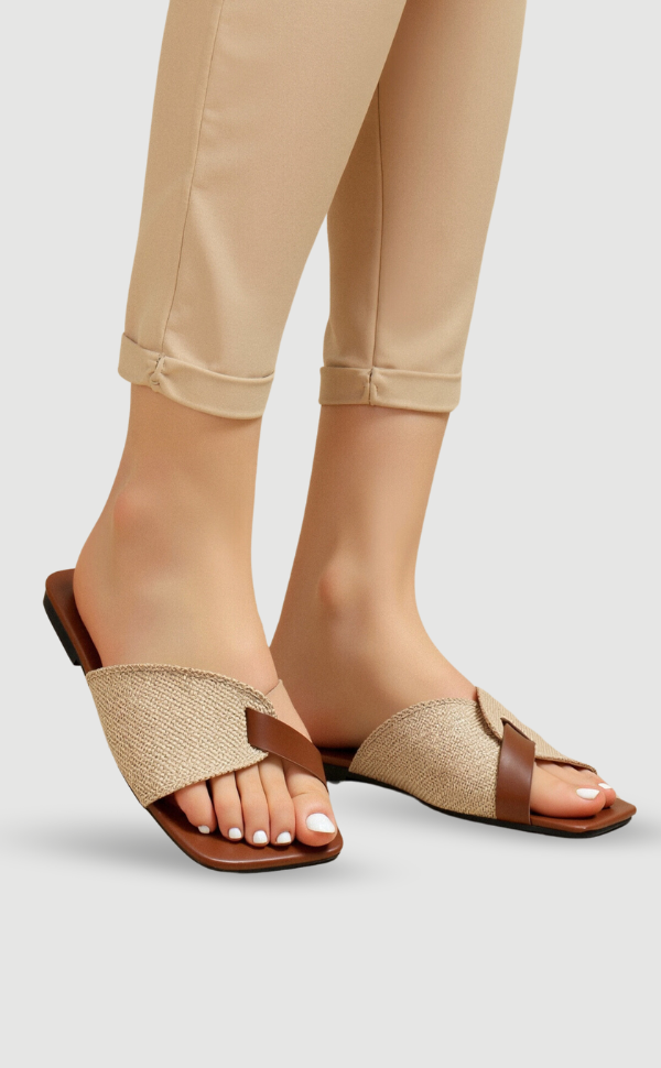 Flat Cross Band Sandals-footwear > sandals-Laventaire-Laventaire