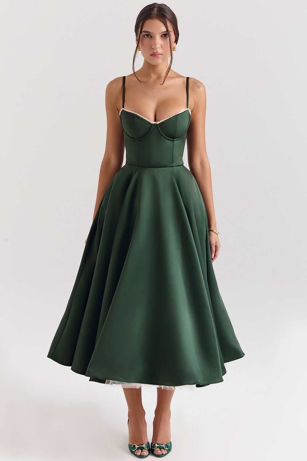 Flattering Fit Midi Dress-dresses > midi dress-Laventaire-Laventaire