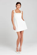 Flattering Fit Mini Dress-dresses > mini dress-Laventaire-White-XS-Laventaire