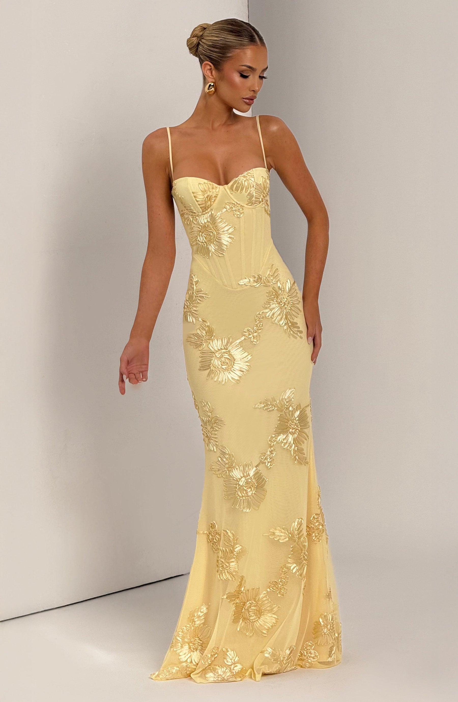 Floral Flare Maxi Dress-dresses > maxi dress-Laventaire-Laventaire