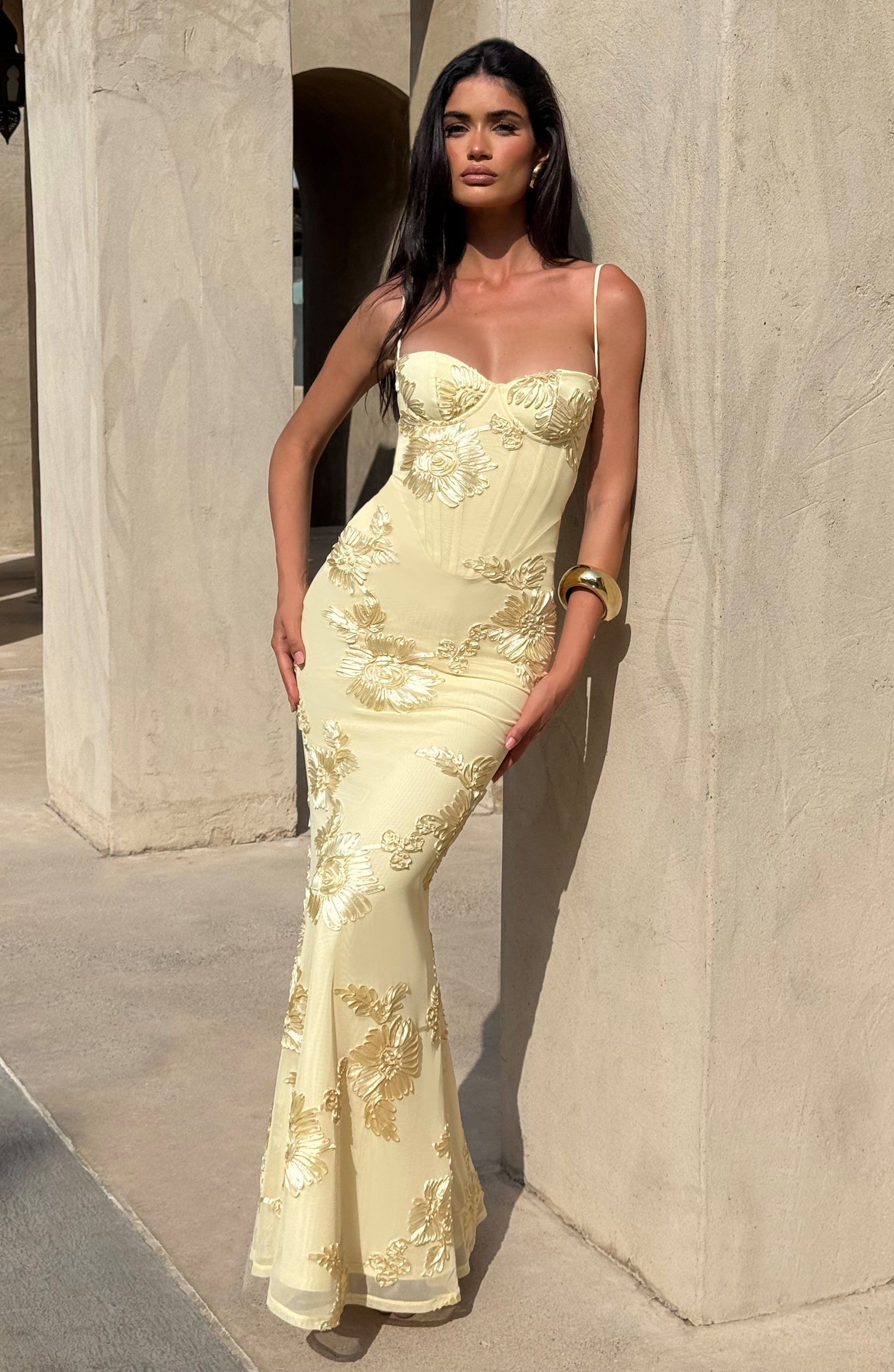 Floral Flare Maxi Dress-dresses > maxi dress-Laventaire-Laventaire