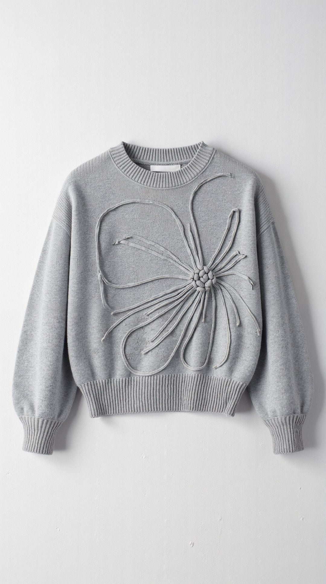 Floral Knit Sweater-sweaters > knit sweater-Laventaire-Laventaire