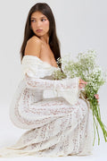 Floral Lace Evening Gown-dresses > evening gown-Laventaire-Laventaire