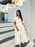 Floral Midi Dress Sleeves-dresses > maxi dress-Laventaire-Laventaire