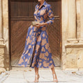 Floral Midi Dress-dresses > shirt dress-Laventaire-Laventaire