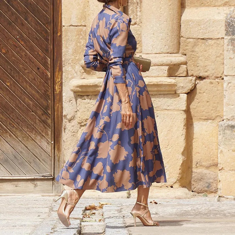 Floral Midi Dress-dresses > shirt dress-Laventaire-Laventaire