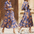 Floral Midi Dress-dresses > shirt dress-Laventaire-Laventaire