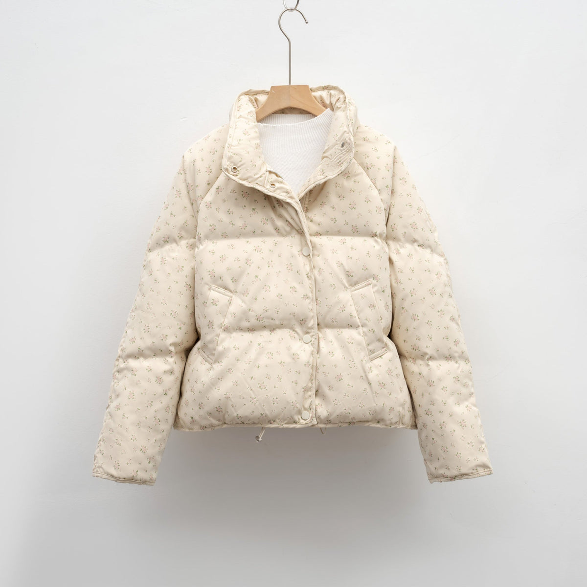 Floral Puffer Jacket-outerwear > puffer jacket-Laventaire-Laventaire