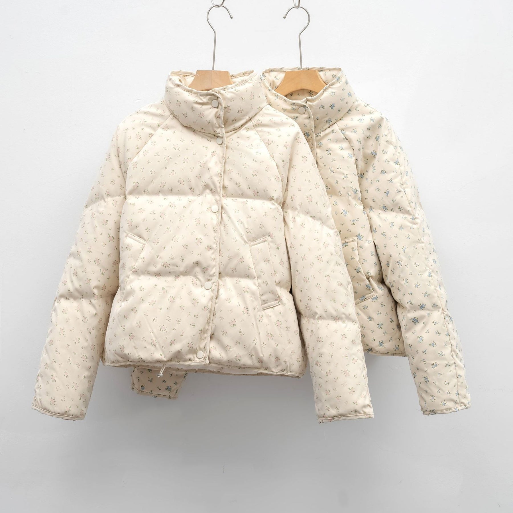 Floral Puffer Jacket-outerwear > puffer jacket-Laventaire-Laventaire
