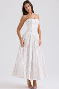 Floral Summer Maxi Dress-dresses > midi dress-Laventaire-Laventaire