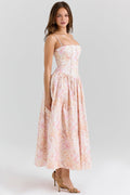 Floral Summer Maxi Dress-dresses > midi dress-Laventaire-Laventaire