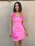 Floral Summer Mini Dress-dresses > mini dress-Laventaire-Laventaire