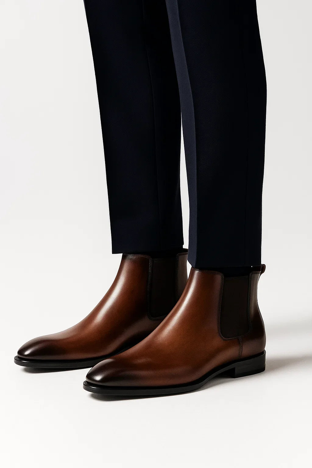 Formal Chelsea Boots-footwear > boots > Chelsea boots-Laventaire-Dark Brown-38-Laventaire