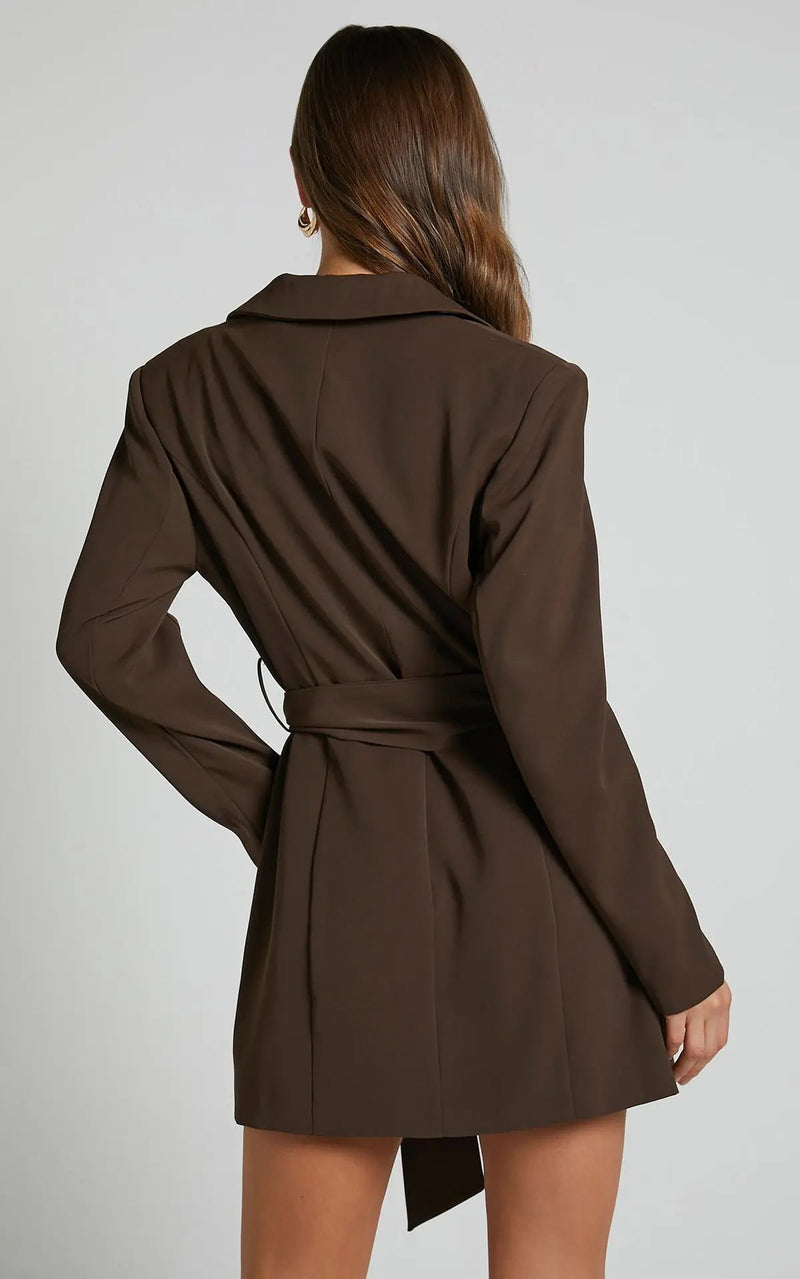 Formal Mini Blazer Dress-dresses > blazer dress-Laventaire-Laventaire