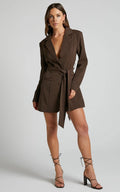 Formal Mini Blazer Dress-dresses > blazer dress-Laventaire-Laventaire