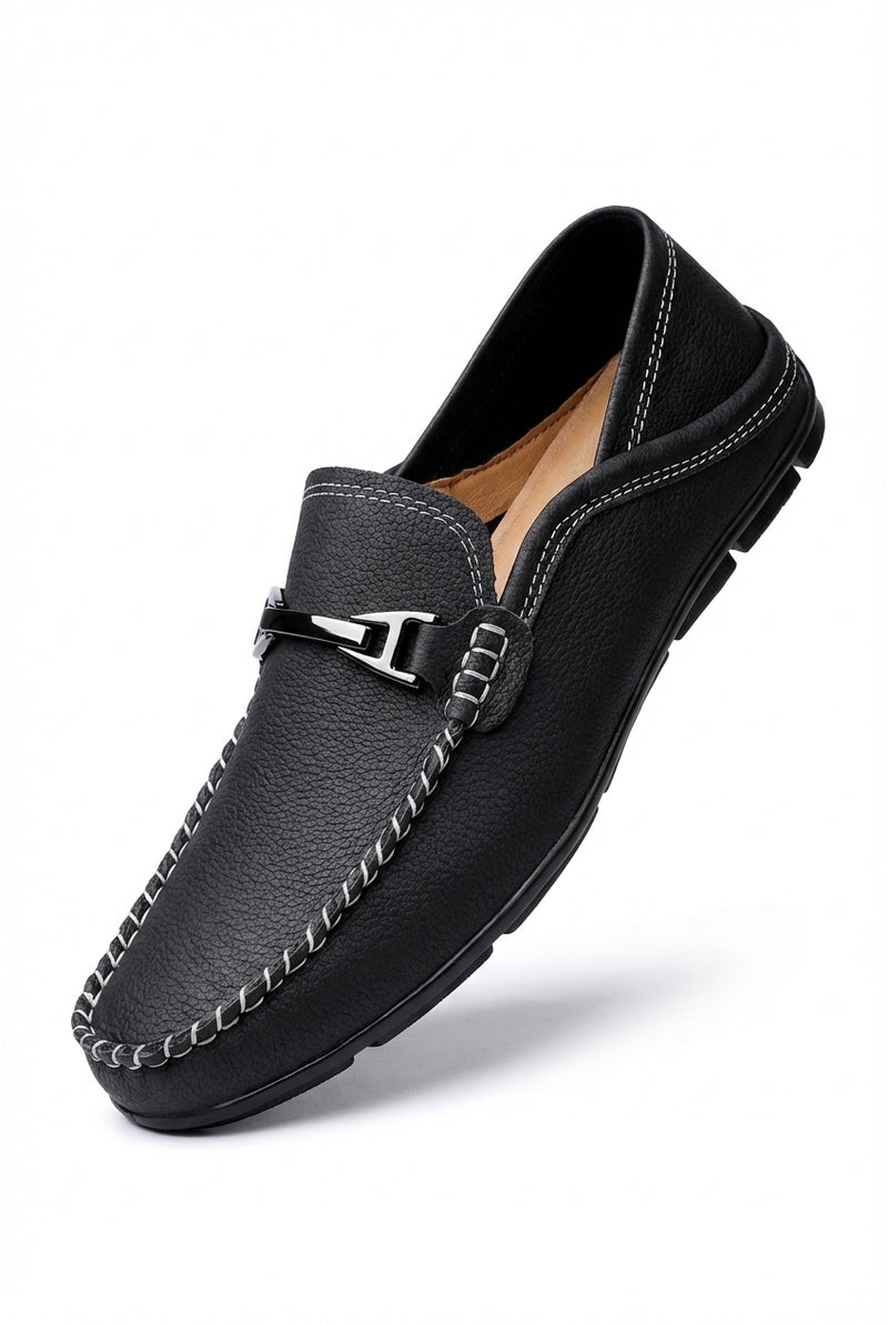 Formal Slip-On Loafers-footwear > loafers-Laventaire-Black-38-Laventaire