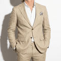 Formal Wedding Suit Set-suits > wedding suits-Laventaire-Beige-XS-Laventaire