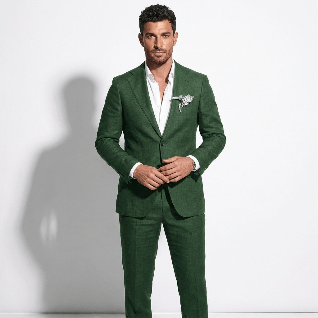 Formal Wedding Suit Set-suits > wedding suits-Laventaire-Emerald Green-XS-Laventaire