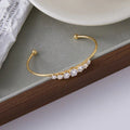 Gold Plated Bangle Bracelet-jewelry > bracelets > bangle bracelets-Laventaire-Laventaire