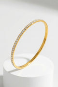 Gold Plated Bangle Bracelet-jewelry > bracelets > bangles-Laventaire-Gold-One Size-Laventaire