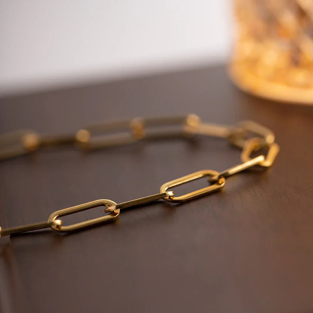 Gold Plated Chain Necklace-jewelry > necklaces > chain necklaces-Laventaire-Laventaire