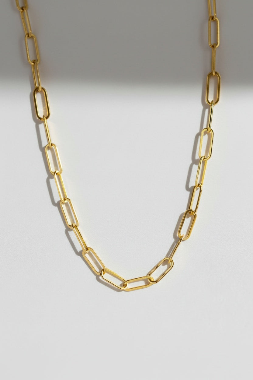 Gold Plated Chain Necklace-jewelry > necklaces > chain necklaces-Laventaire-Laventaire