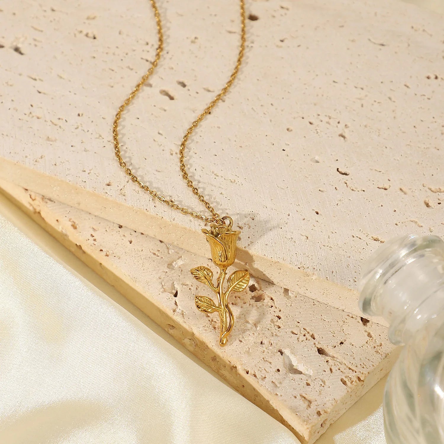 Gold Plated Charm Necklace-jewelry > necklaces-Laventaire-Laventaire