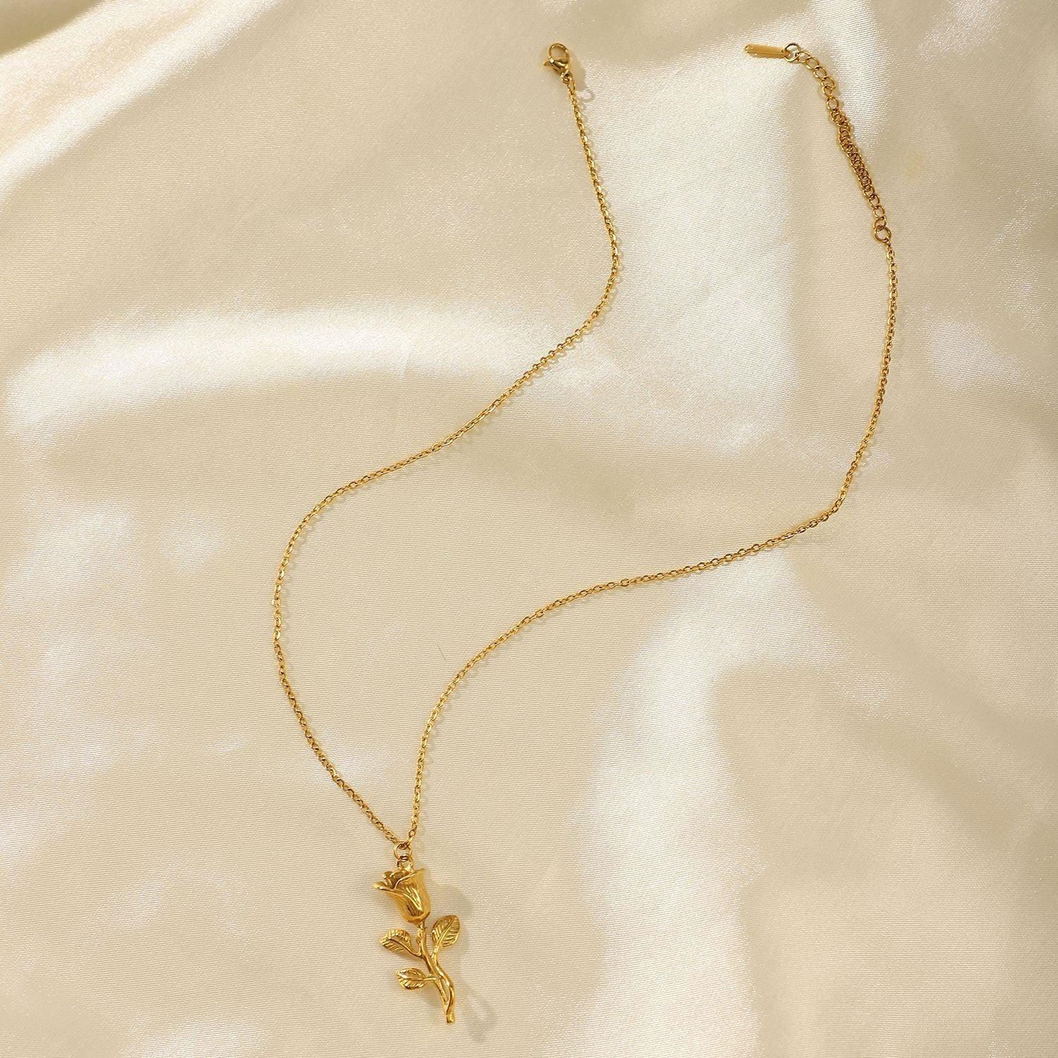 Gold Plated Charm Necklace-jewelry > necklaces-Laventaire-Laventaire