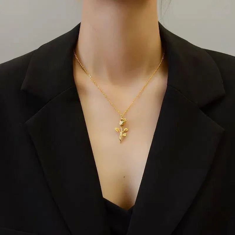 Gold Plated Charm Necklace-jewelry > necklaces-Laventaire-Laventaire