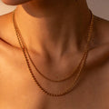 Gold Plated Layered Necklace-necklaces > layered necklaces-Laventaire-Laventaire