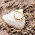 Gold Plated Ring Cross-jewelry > rings > statement rings-Laventaire-Laventaire