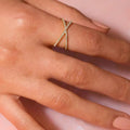 Gold Plated Ring Cross-jewelry > rings > statement rings-Laventaire-Laventaire