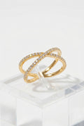 Gold Plated Ring Cross-jewelry > rings > statement rings-Laventaire-Gold-6-Laventaire