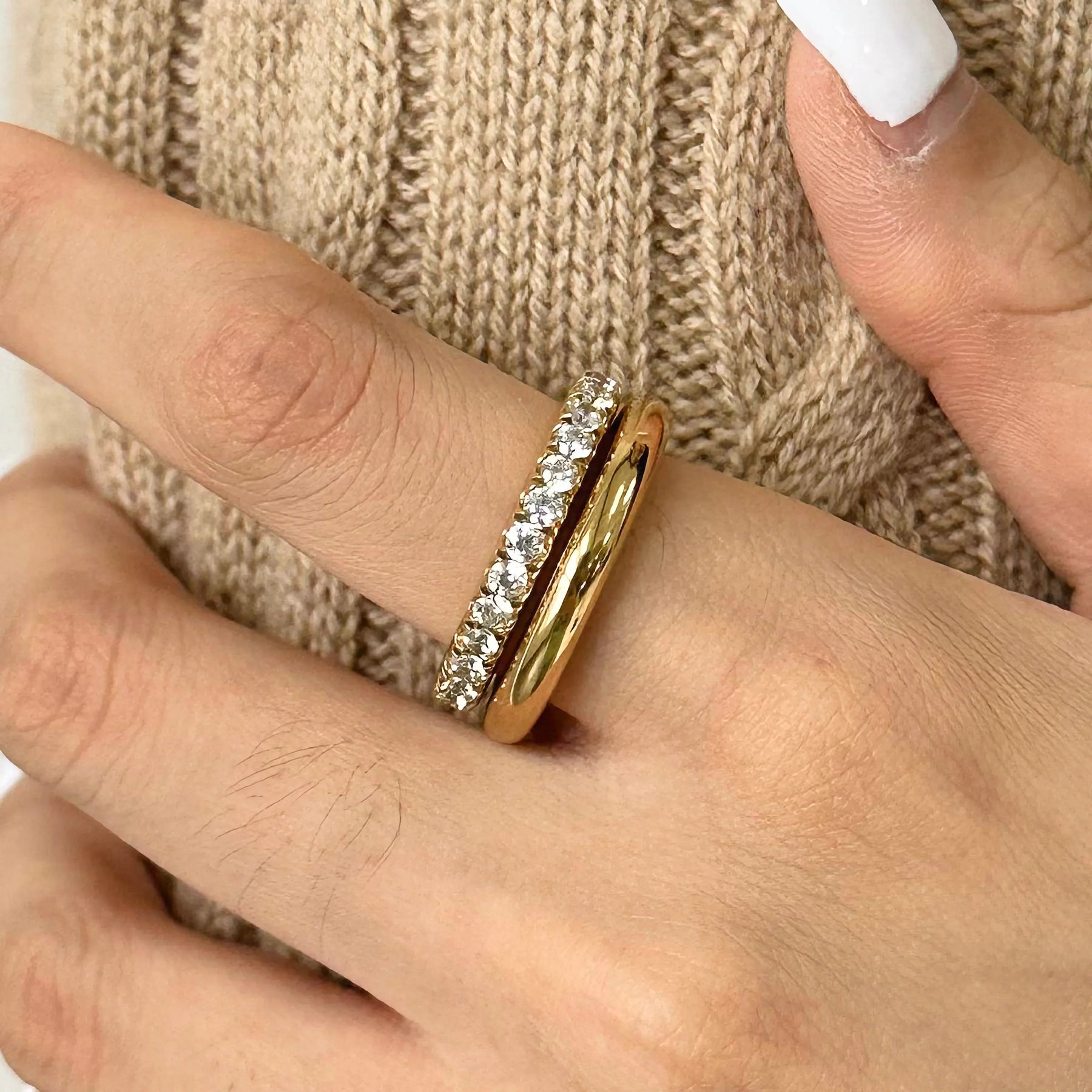 Gold Plated Ring Set-jewelry > ring set-Laventaire-Laventaire