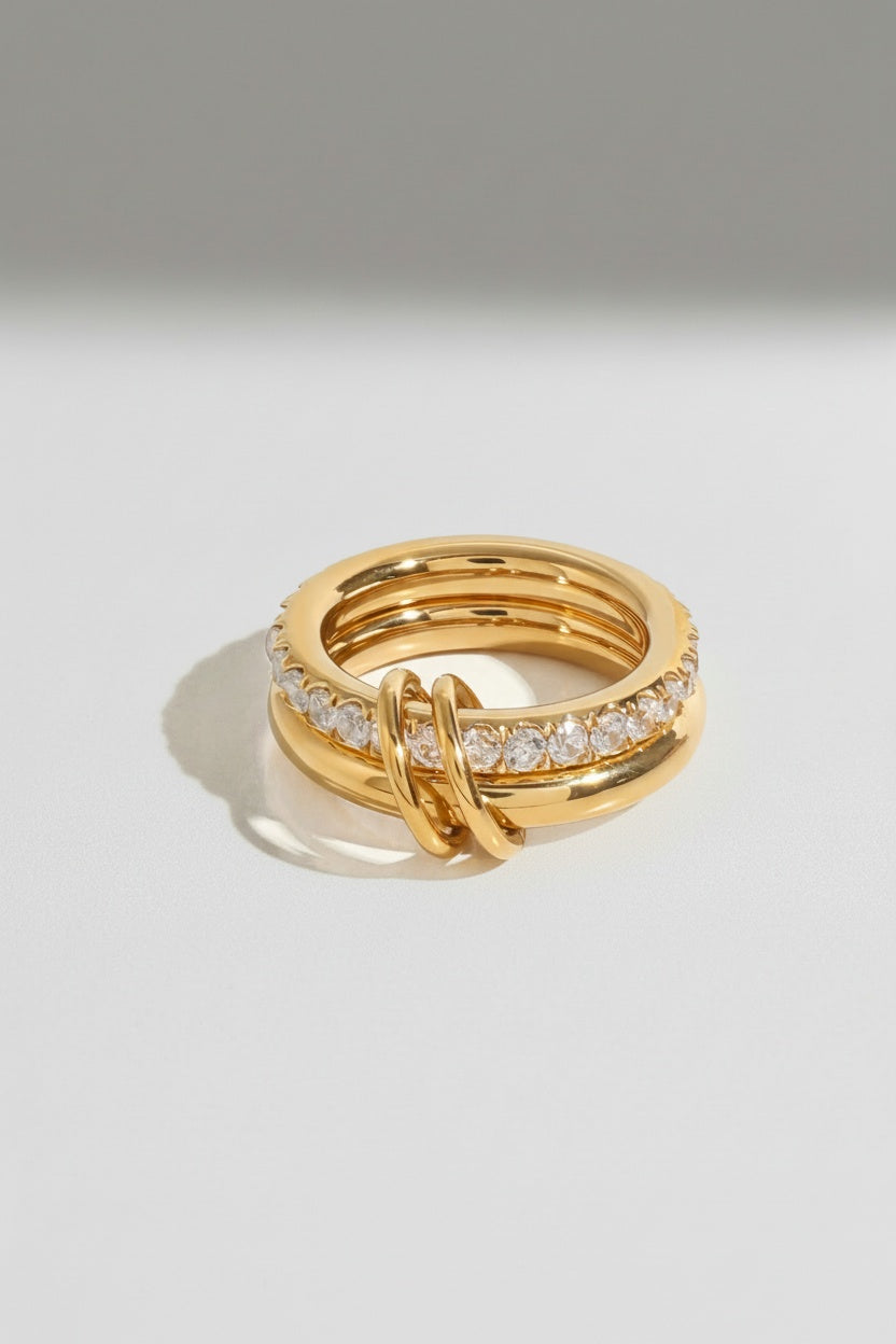 Gold Plated Ring Set-jewelry > ring set-Laventaire-Laventaire