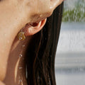 Gold Plated Seashell Earrings-jewelry > earrings > studs-Laventaire-Laventaire