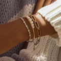 Gold Plated Tennis Bracelet-jewelry > bracelets > tennis bracelets-Laventaire-Laventaire