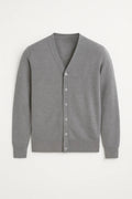 Gray Slim Fit Cardigan-clothing > cardigan-Laventaire-Laventaire